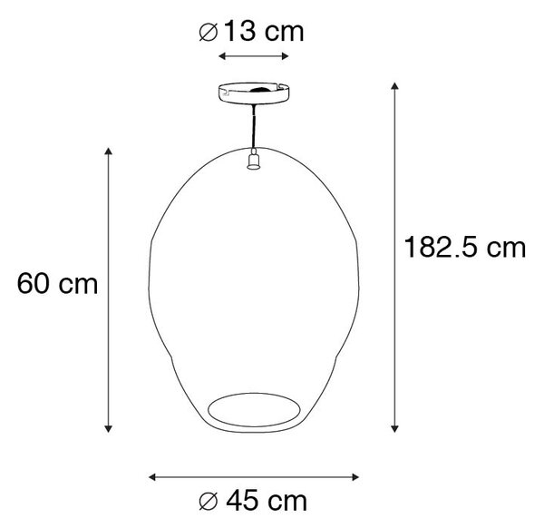Orientalna lampa wisząca złota 45 cm - Nidum L Oswietlenie wewnetrzne
