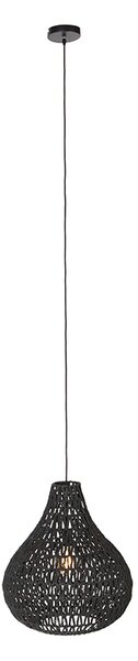 Retro lampa wisząca czarna 45 cm - Lina Drop Oswietlenie wewnetrzne