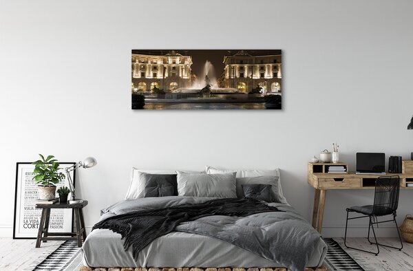 Obraz canvas na ścianę Rzymska Fontanna pod Nocnym Niebem