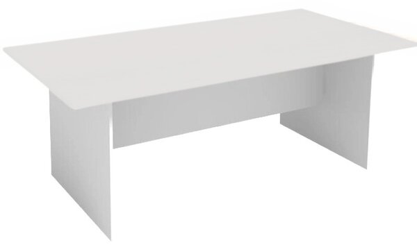 Stół konferencyjny do biura PRIMO WHITE, 200x100 cm, biały