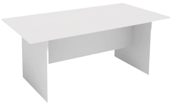 Stół konferencyjny do biura PRIMO WHITE, 180x90 cm, biały