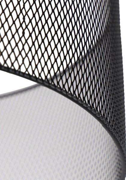 Industrialna lampa sufitowa czarna - Drum Mesh