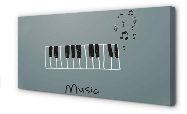 Obraz na płótnie Pianino nuty