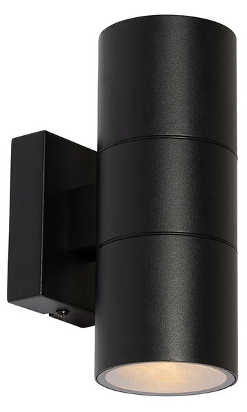 Nowoczesna lampa ścienna zewnętrzna czarna 2-światłowa AR70 IP44 - Duo