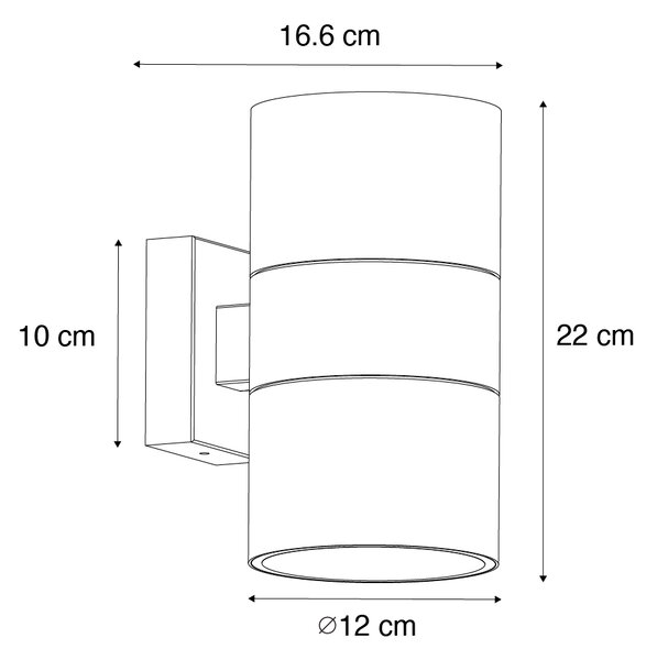 Zewnetrzna Kinkiet / Lampa scienna zewnętrzny czarny 2-punktowy AR111 IP44 - Duo Oswietlenie zewnetrzne