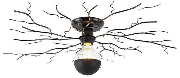 Lampa sufitowa Art Deco czarna 50 cm - Ramuri Oswietlenie wewnetrzne
