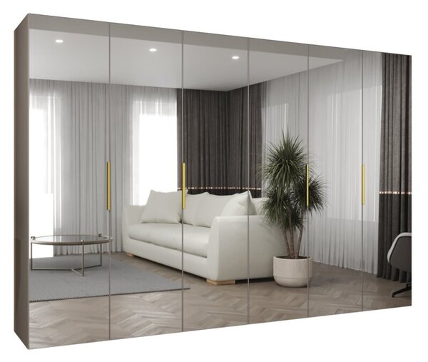 Szafa uchylna otwierana Marbella 3 300 wys. 202 cm kaszmir + u. zÅoty