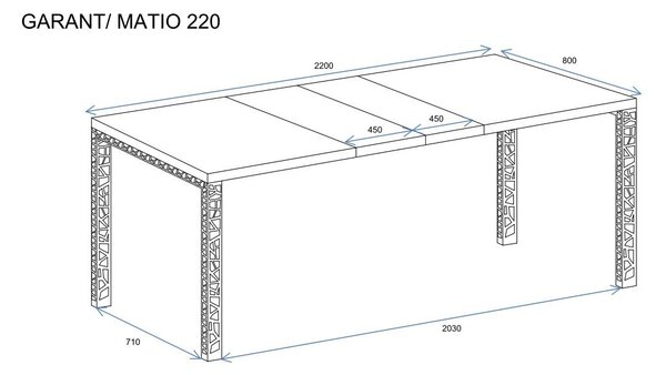 Stół Garant 220 rozkładany od 130 do 220 cm kaszmir