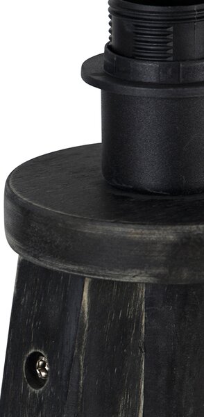 Rustykalna lampa podłogowa statyw czarna - Tripod Classic