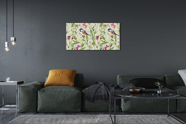 Obraz canvas na ścianę Ptak Ukryty w Trawie