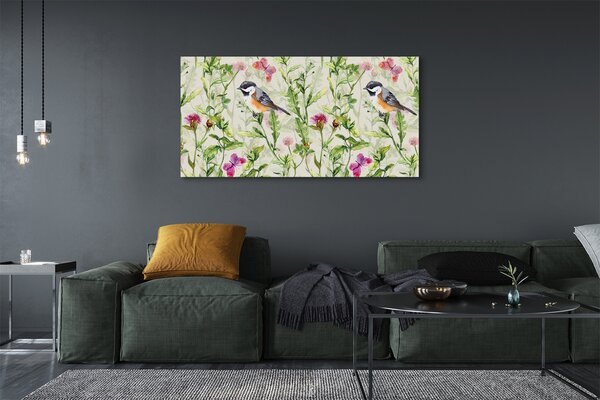 Obraz canvas na ścianę Ptak Ukryty w Trawie