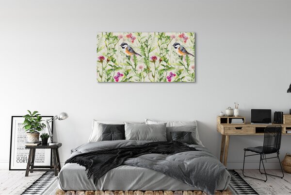 Obraz canvas na ścianę Ptak Ukryty w Trawie