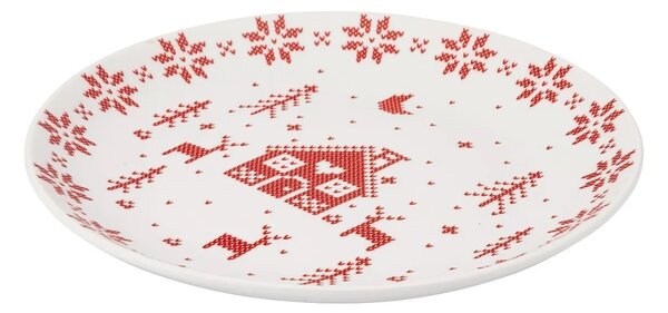 Altom Porcelanowy talerz deserowy Grenlandia 20 cm, czerwony