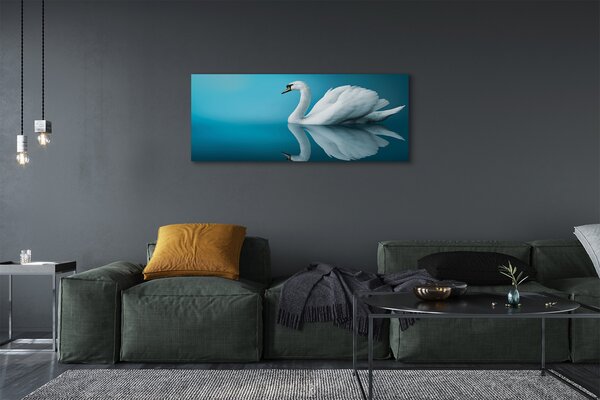 Obraz canvas na ścianę Łabędź na Tafli Wody