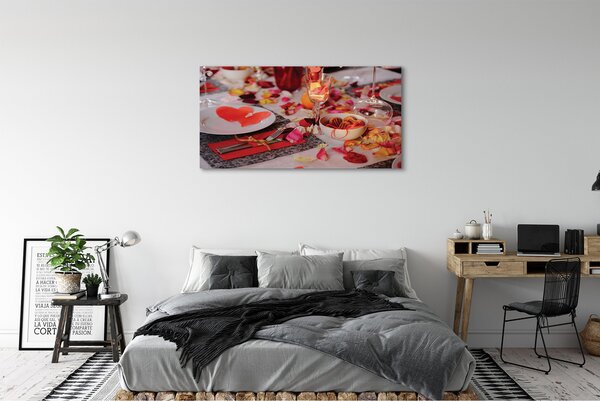 Obraz canvas na ścianę Romantyczny Wieczór z Różami