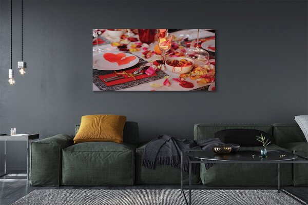 Obraz canvas na ścianę Romantyczny Wieczór z Różami