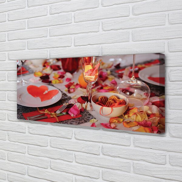 Obraz canvas na ścianę Romantyczny Wieczór z Różami