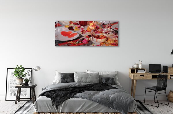 Obraz canvas na ścianę Romantyczny Wieczór z Różami