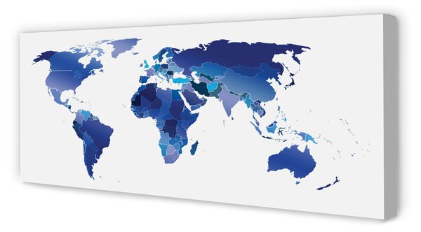 Obraz na płótnie Niebieska mapa