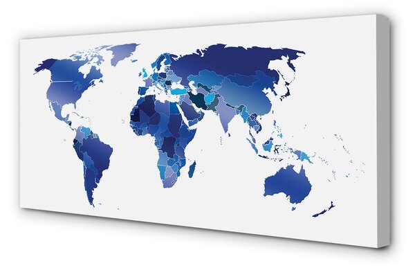 Obraz na płótnie Niebieska mapa
