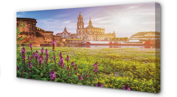 Fotoobraz na płótnie Wschód Słońca nad Niemiecką Rzeką