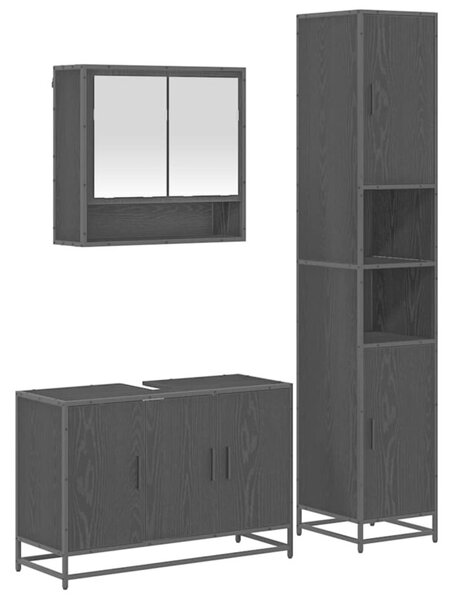 Nowoczesny zestaw mebli łazienkowych z lustrem i dużą przestrzenią do przechowywania