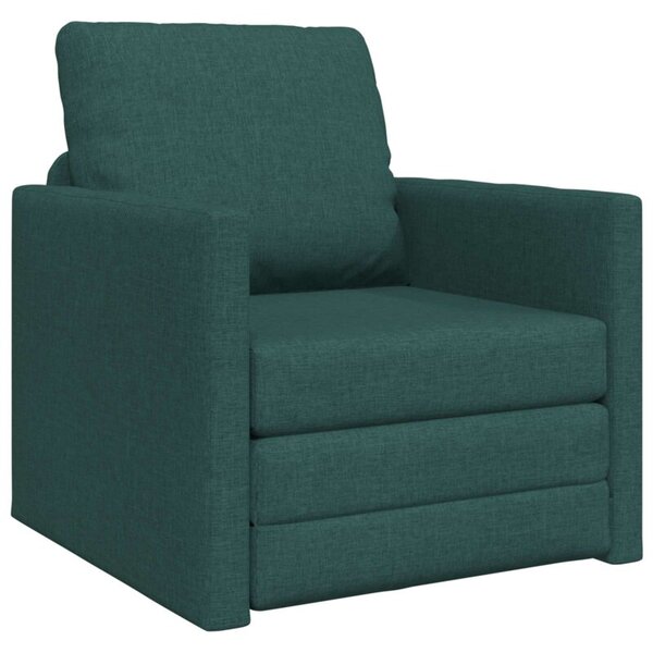 Sofa bed ciemna zieleÅ 74 x 77 x 81 cm tkanina