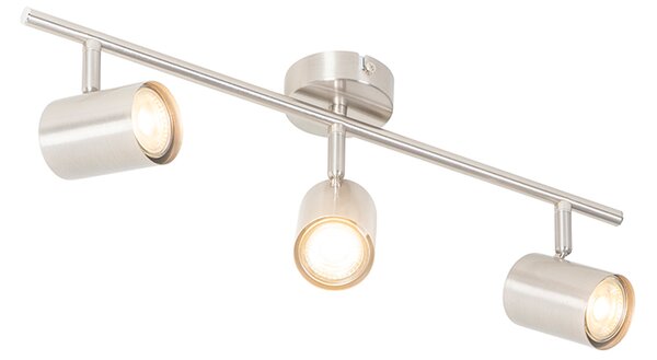 Nowoczesna lampa sufitowa stalowa 3-punktowa regulowana - Jeana