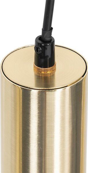 Nowoczesna lampa wisząca mosiężna 5-światłowa - Jeana