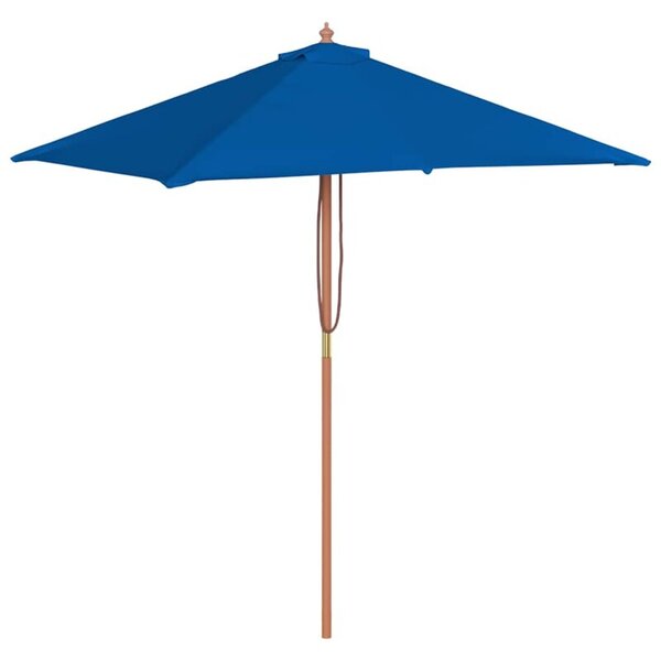 Parasol ogrodowy na drewnianym słupku, niebieski, 150x200 cm