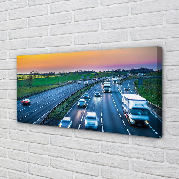 Obraz na płótnie Autostrada pod Błękitnym Niebem