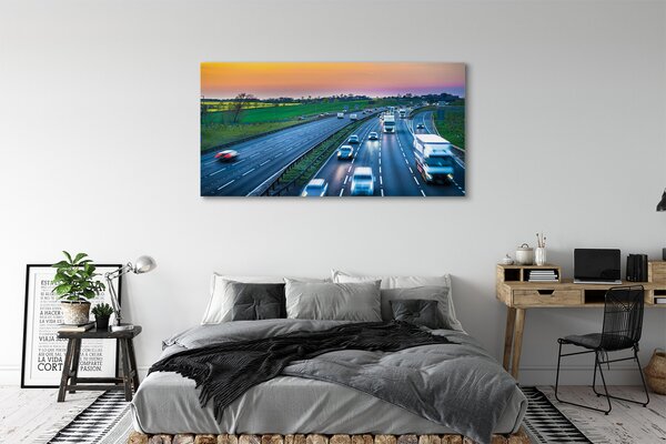 Obraz na płótnie Autostrada pod Błękitnym Niebem