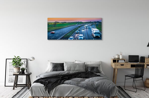 Obraz na płótnie Autostrada pod Błękitnym Niebem