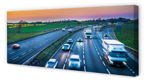 Obraz na płótnie Autostrada pod Błękitnym Niebem
