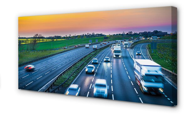Obraz na płótnie Autostrada pod Błękitnym Niebem