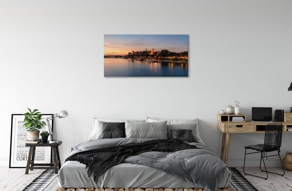 Obraz canvas na ścianę Zachód Słońca nad Zamkiem na Wawelu