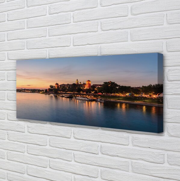 Obraz canvas na ścianę Zachód Słońca nad Zamkiem na Wawelu
