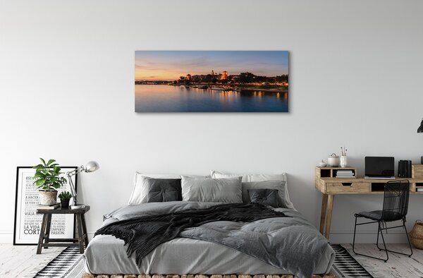 Obraz canvas na ścianę Zachód Słońca nad Zamkiem na Wawelu
