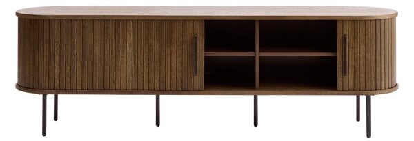 Brązowa szafka pod TV w dekorze dębu 180x56x45 cm Nola – Unique Furniture
