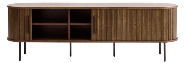 Brązowa szafka pod TV w dekorze dębu 180x56x45 cm Nola – Unique Furniture