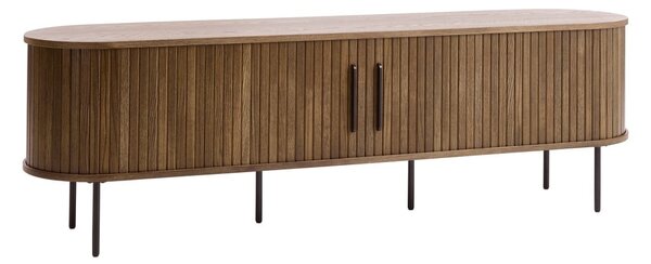Brązowa szafka pod TV w dekorze dębu 180x56x45 cm Nola – Unique Furniture