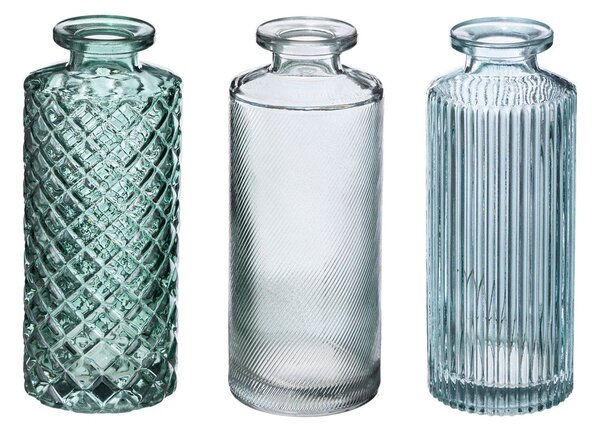 Szklany wazon SINGLE, 3 sztuki w komplecie