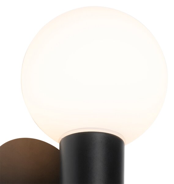 Nowoczesna lampa ścienna czarna IP44 2-światłowa - Cederic