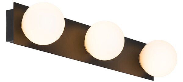 Zewnetrzna Nowoczesna lampa ścienna czarna 48 cm IP44 3-punktowa - Cederic Oswietlenie zewnetrzne