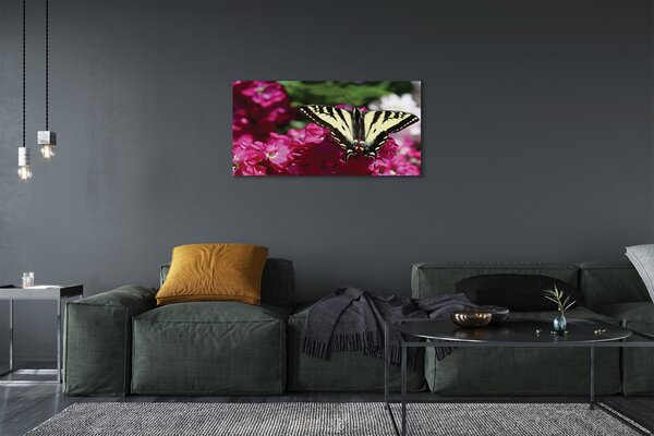 Obraz canvas na ścianę Kwiaty i Motyl