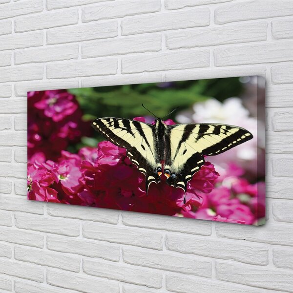 Obraz canvas na ścianę Kwiaty i Motyl