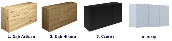 Wisząca komoda z gładkim frontem dąb hikora F2-C18