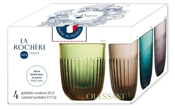Szklanki zestaw 4 szt. 260 ml Ouessant – La Rochére