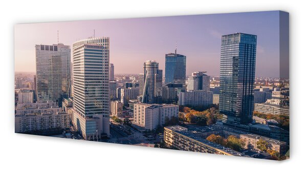 Fotoobraz na płótnie Panorama Warszawskich Wieżowców