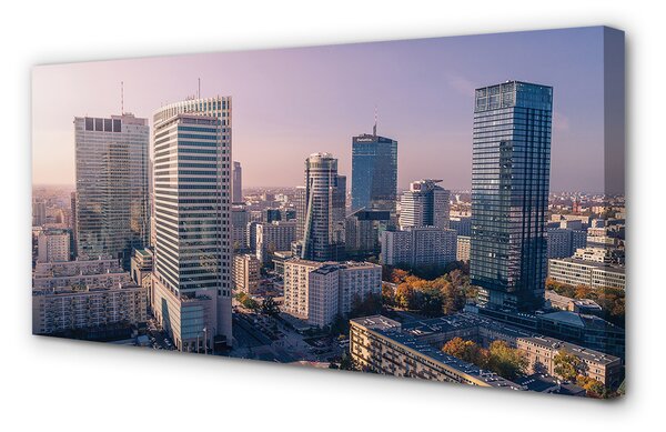Fotoobraz na płótnie Panorama Warszawskich Wieżowców